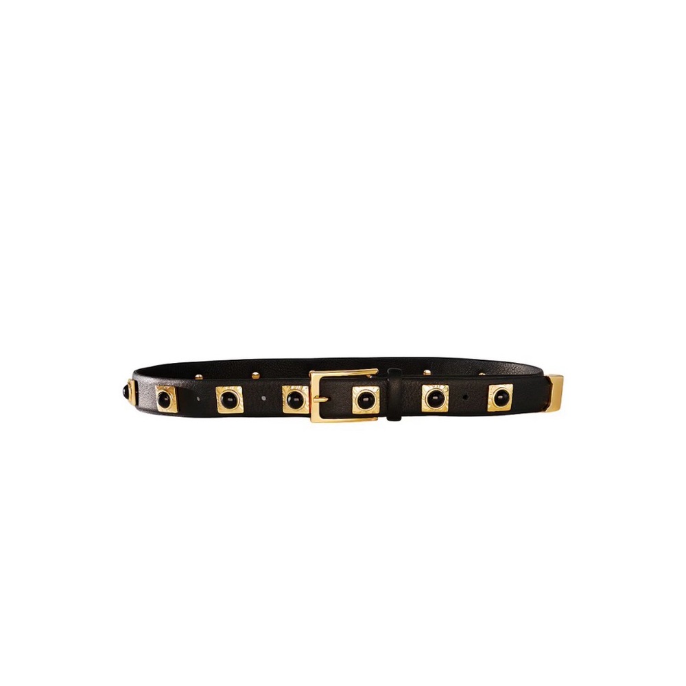 Aureum no 2 studded belt in black